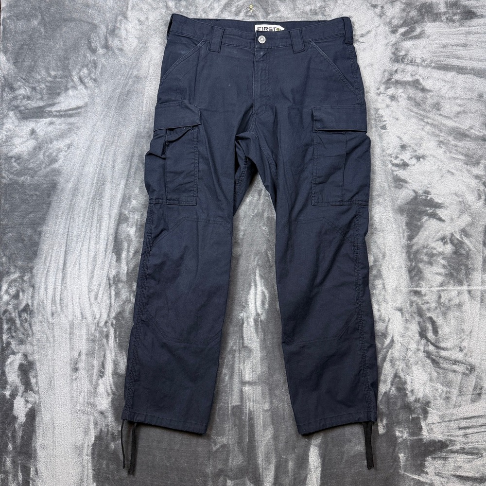First Tactical Cargo Pants Men 34x30 Navy Blue V2 Ripstop Duty Work Trousers